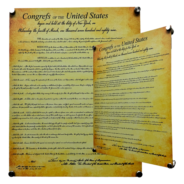 Bill of Rights Aluminum Document