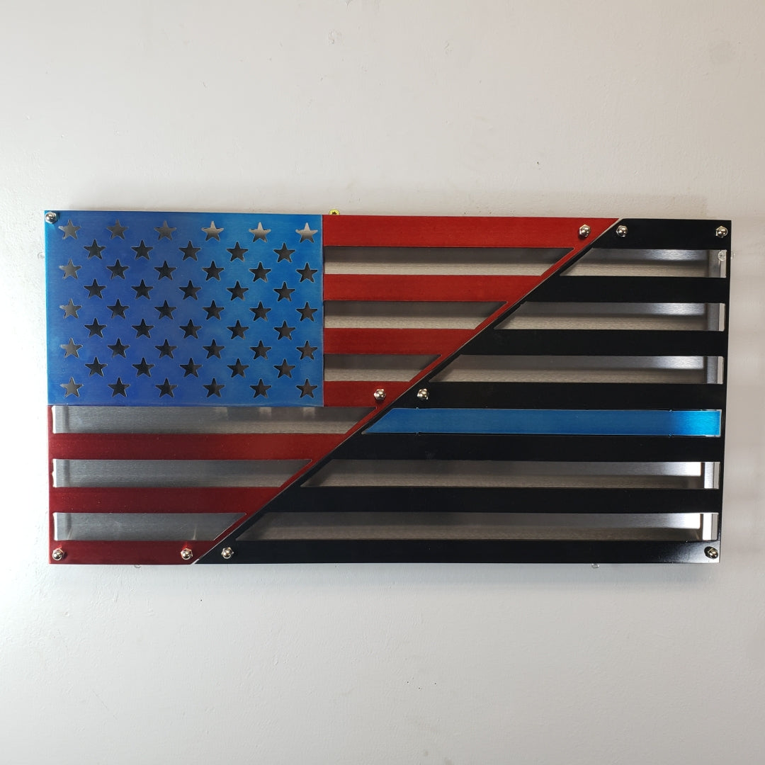 Blue Line Flag — Reflections In Metal